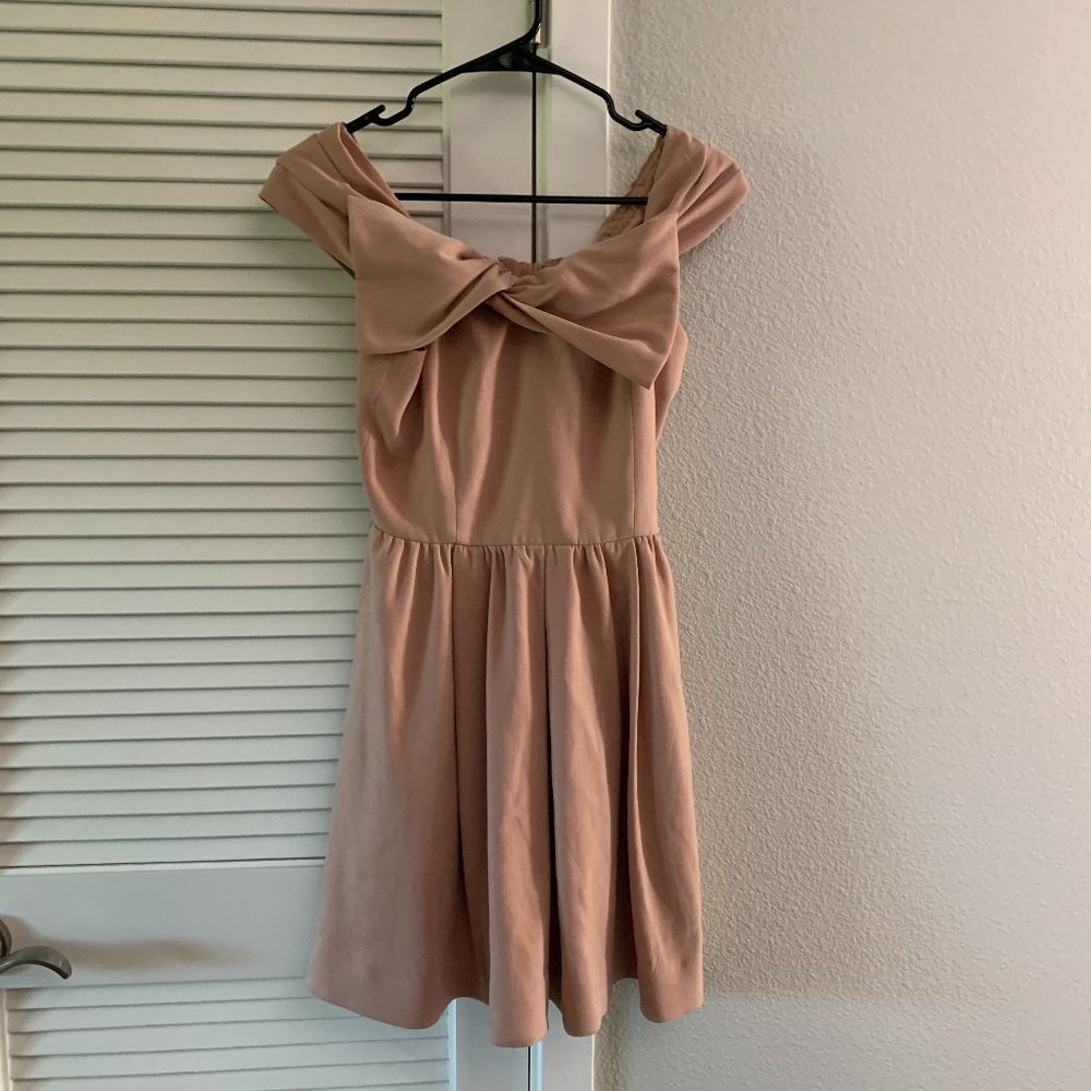 Lily Brown Women Cute Bow A-Line Mini Dress, Pink, Size 0